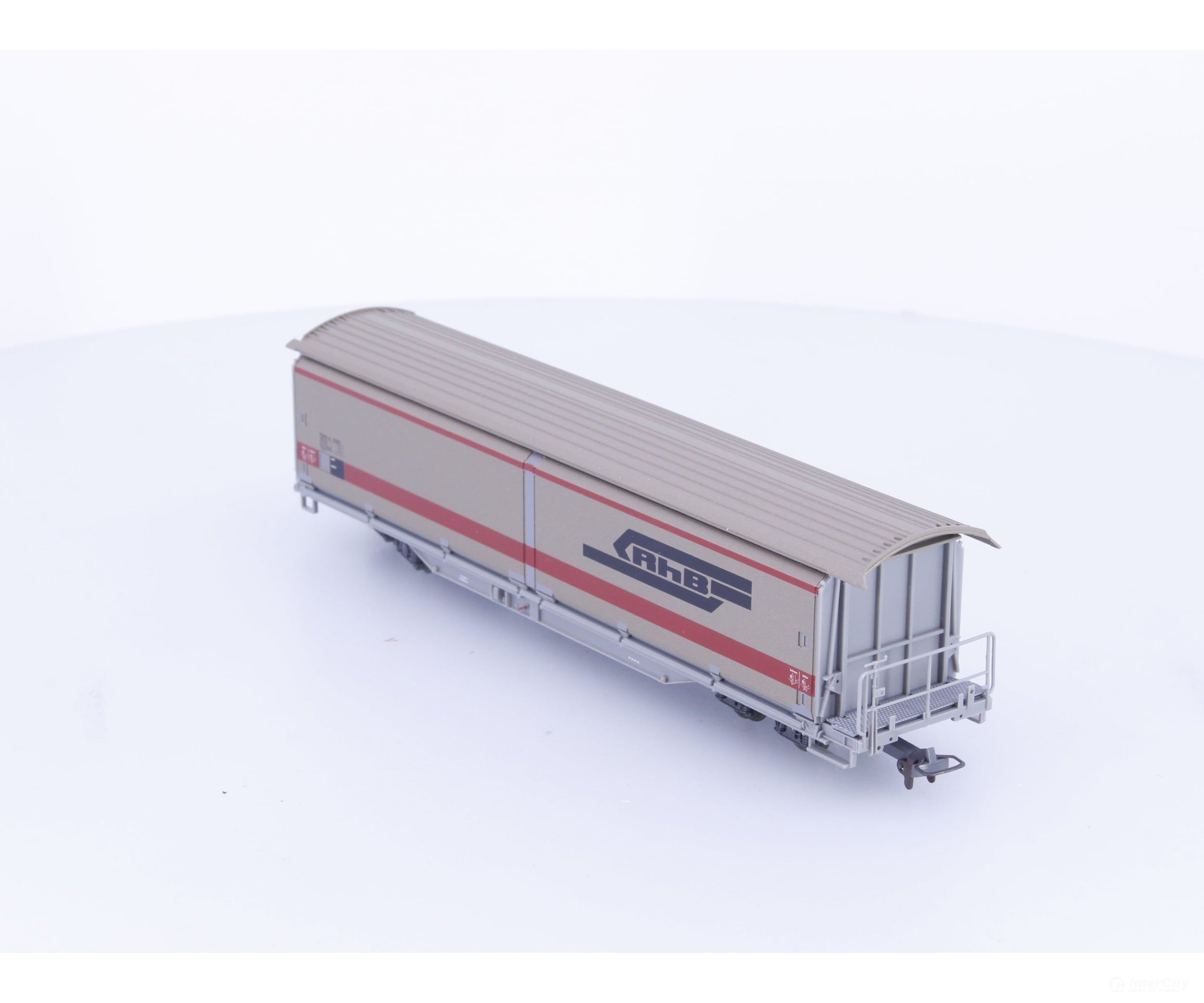 Bemo 2288109 HOm RhB Sliding Wall Wagon Car with Rotem Band Haik-V 5129 - European Freight Cars