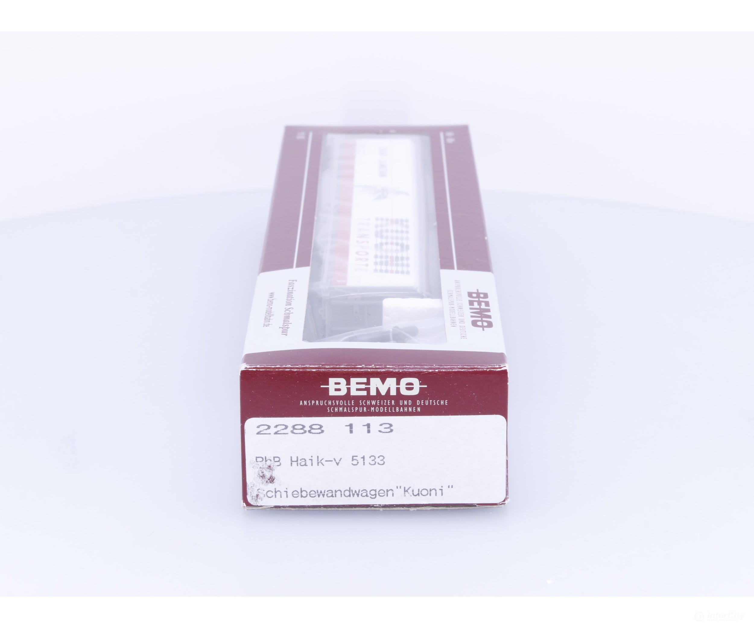 Bemo 2288113 HOm RhB Sliding Wall Wagon Car Kuoni Transporte Haik-V 5133 - European Freight Cars