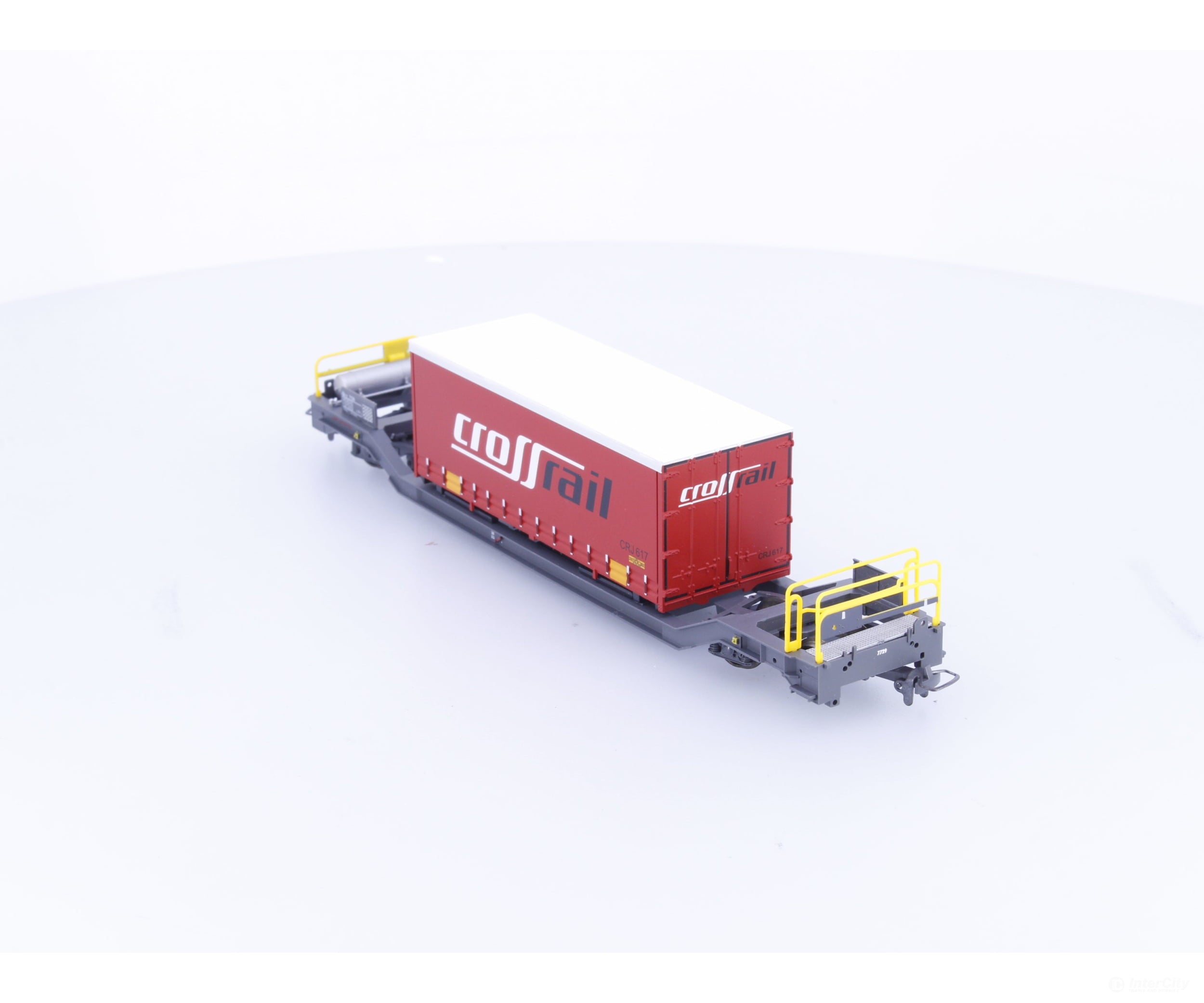 Bemo 2289129 HOm RhB Flat Car with Crossrail Container Load Sbv7729 - European Freight Cars