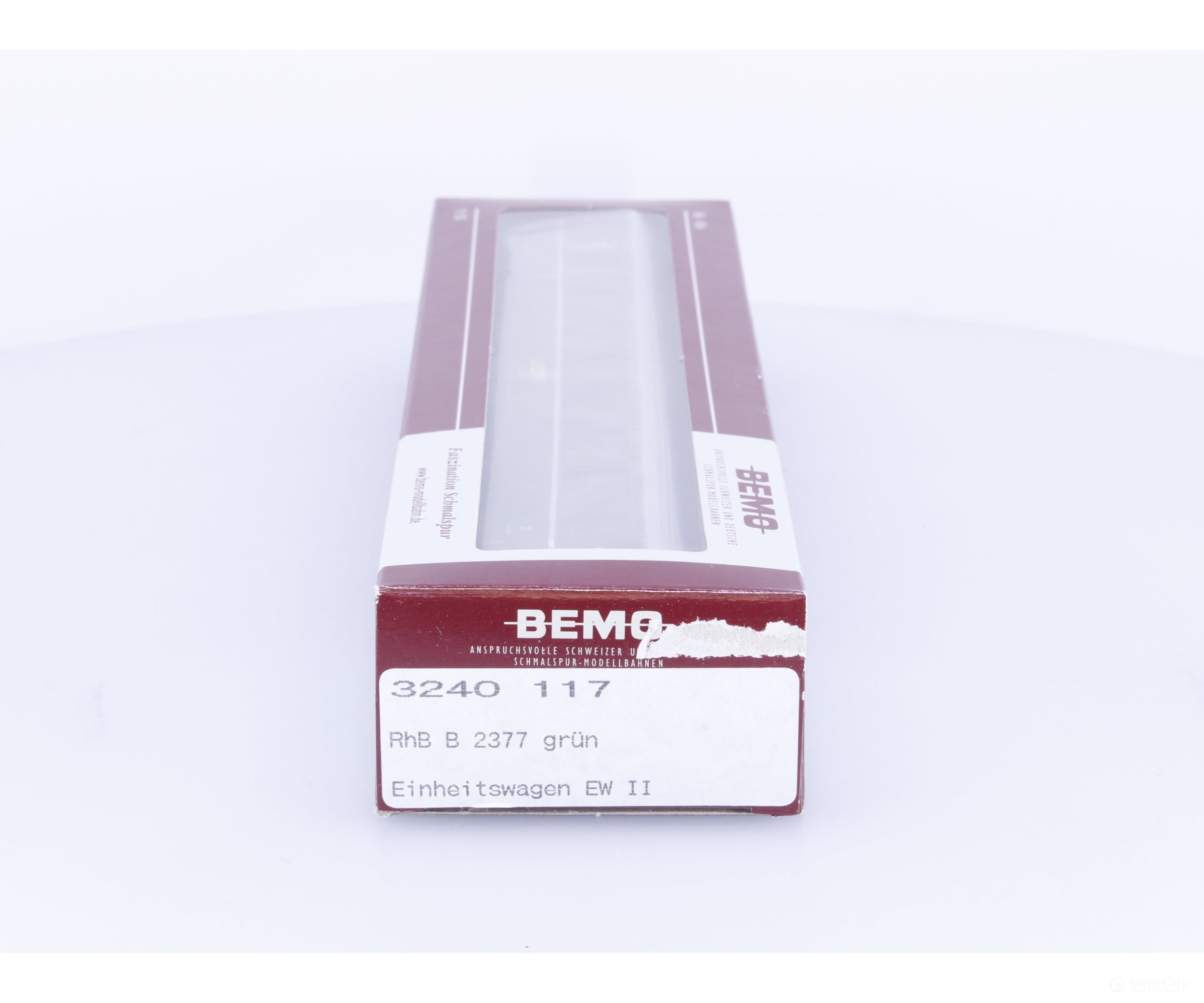 Bemo 3240117 HOm RhB 2nd Class Passenger Car grun EW II B2377 - European Passenger Cars
