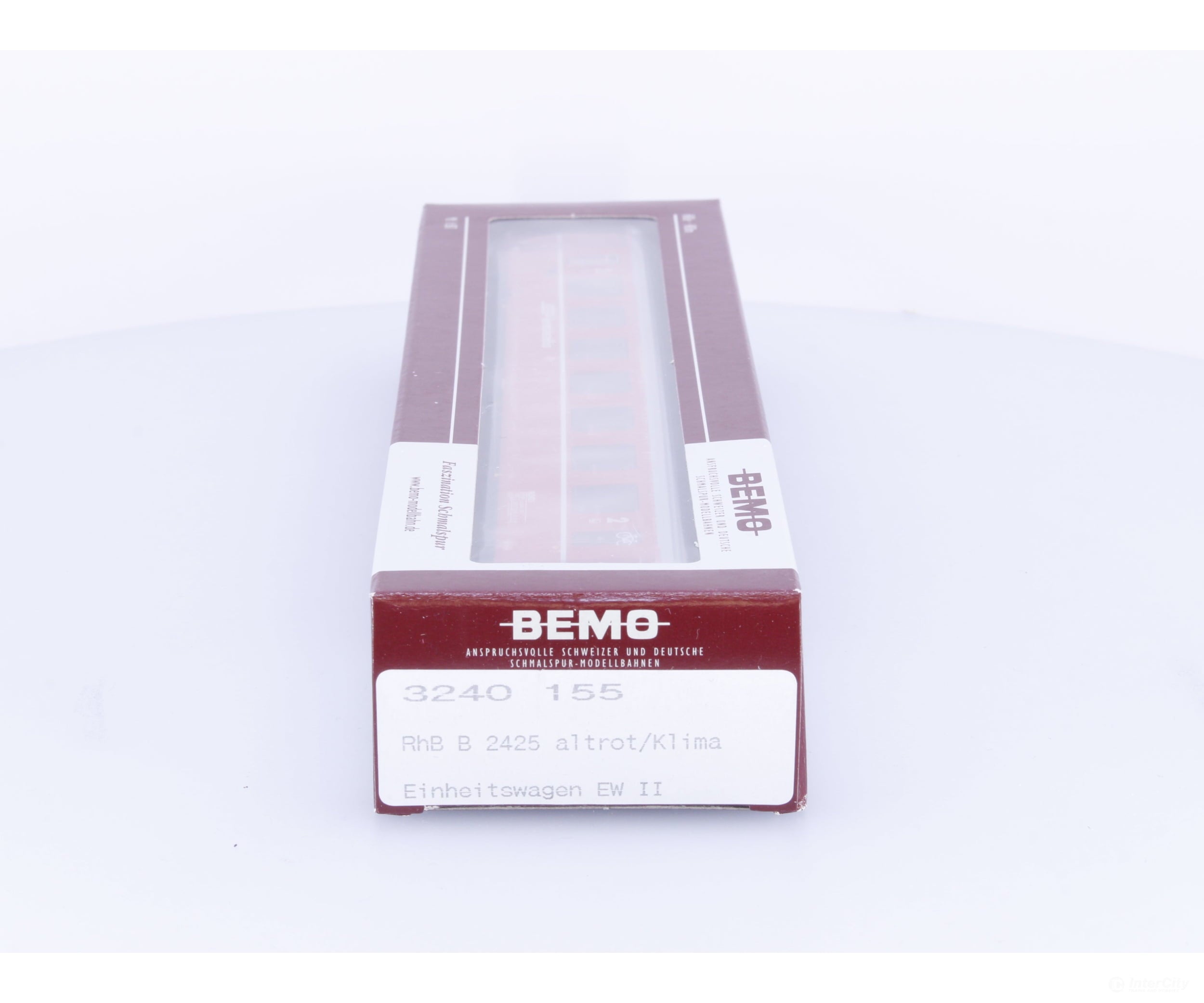 Bemo 3240155 HOm RhB 2nd Class Passenger Car Altrot/Klima EW II B2425 - European Passenger Cars