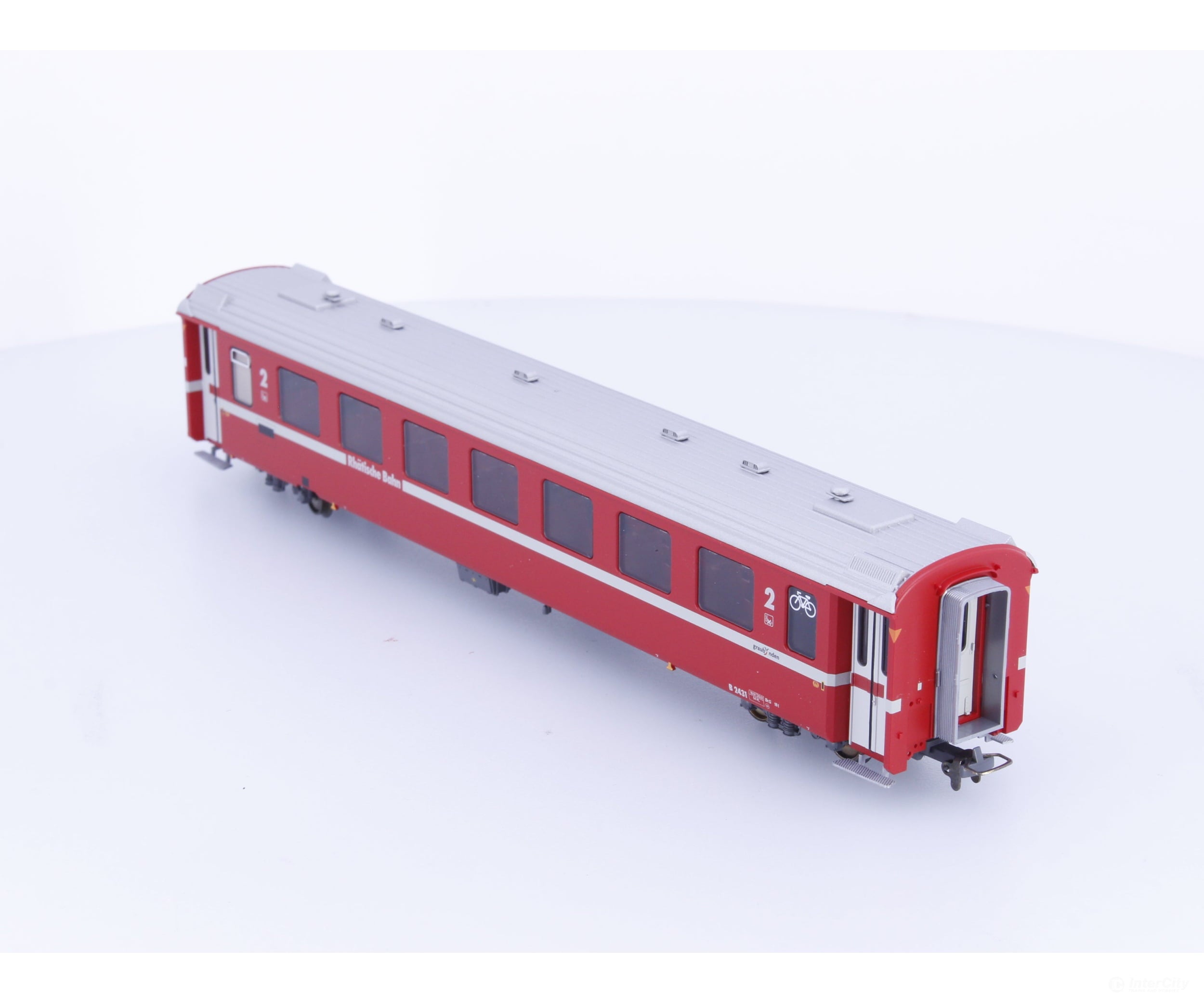 Bemo 3240161 HOm RhB 2nd Class Passenger Car EW II Neurot/Klima B2431 - European Passenger Cars