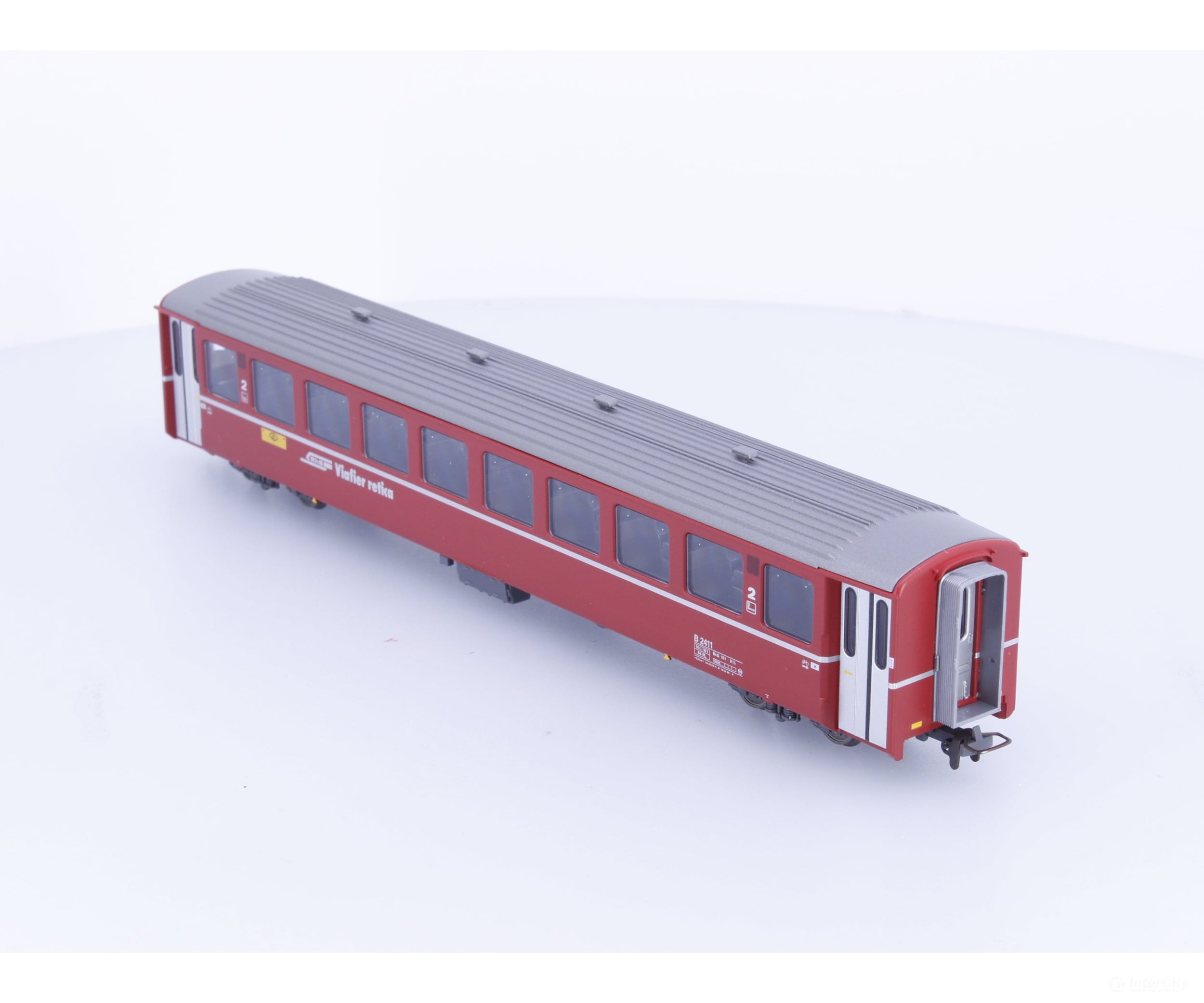 Bemo 3243126 HOm RhB 2nd Class Add-on Passenger Car B2411 - European Passenger Cars