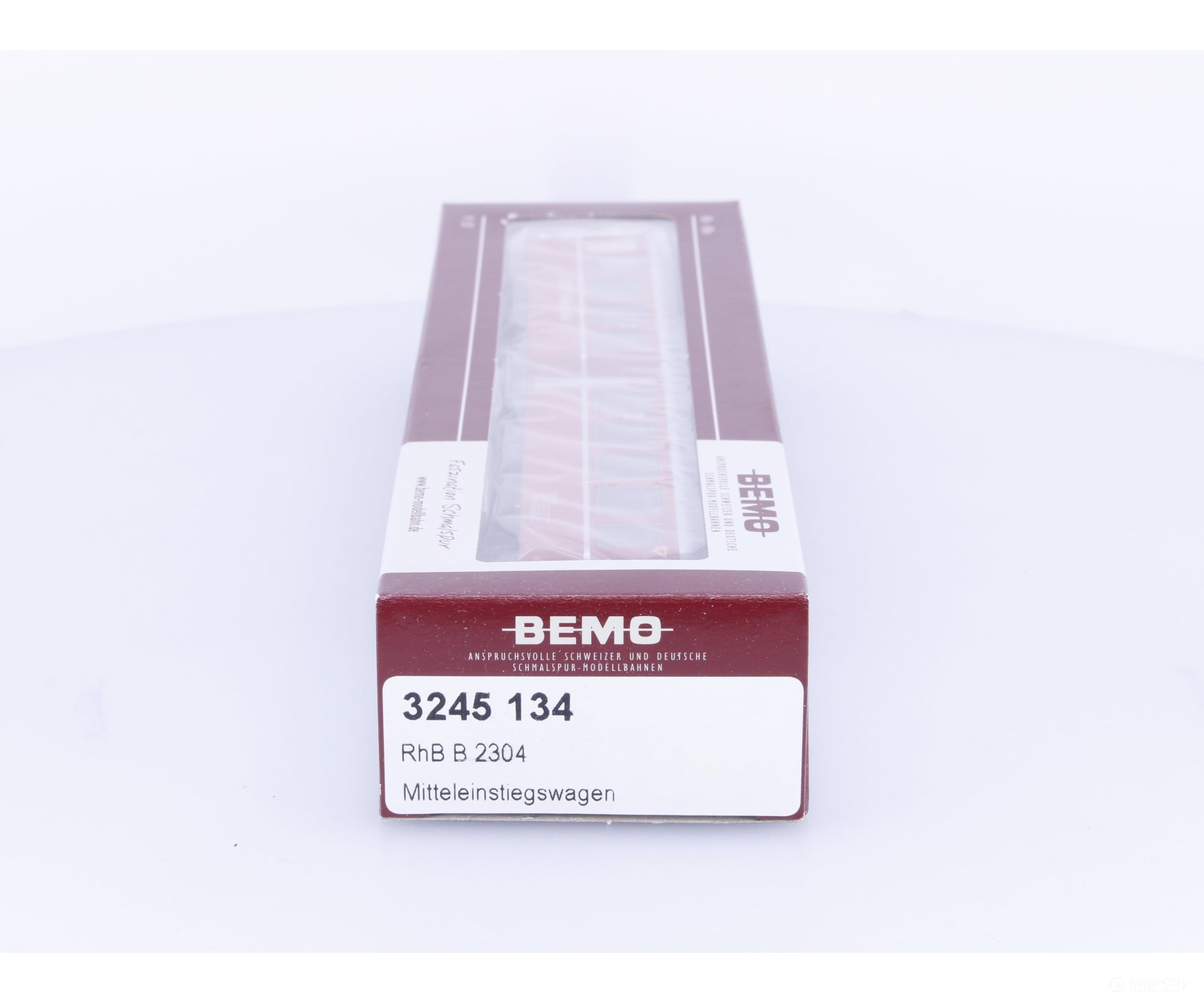 Bemo 3245134 HOm RhB 2nd Class Middle Entrance Passenger Car B2304 - European Passenger Cars