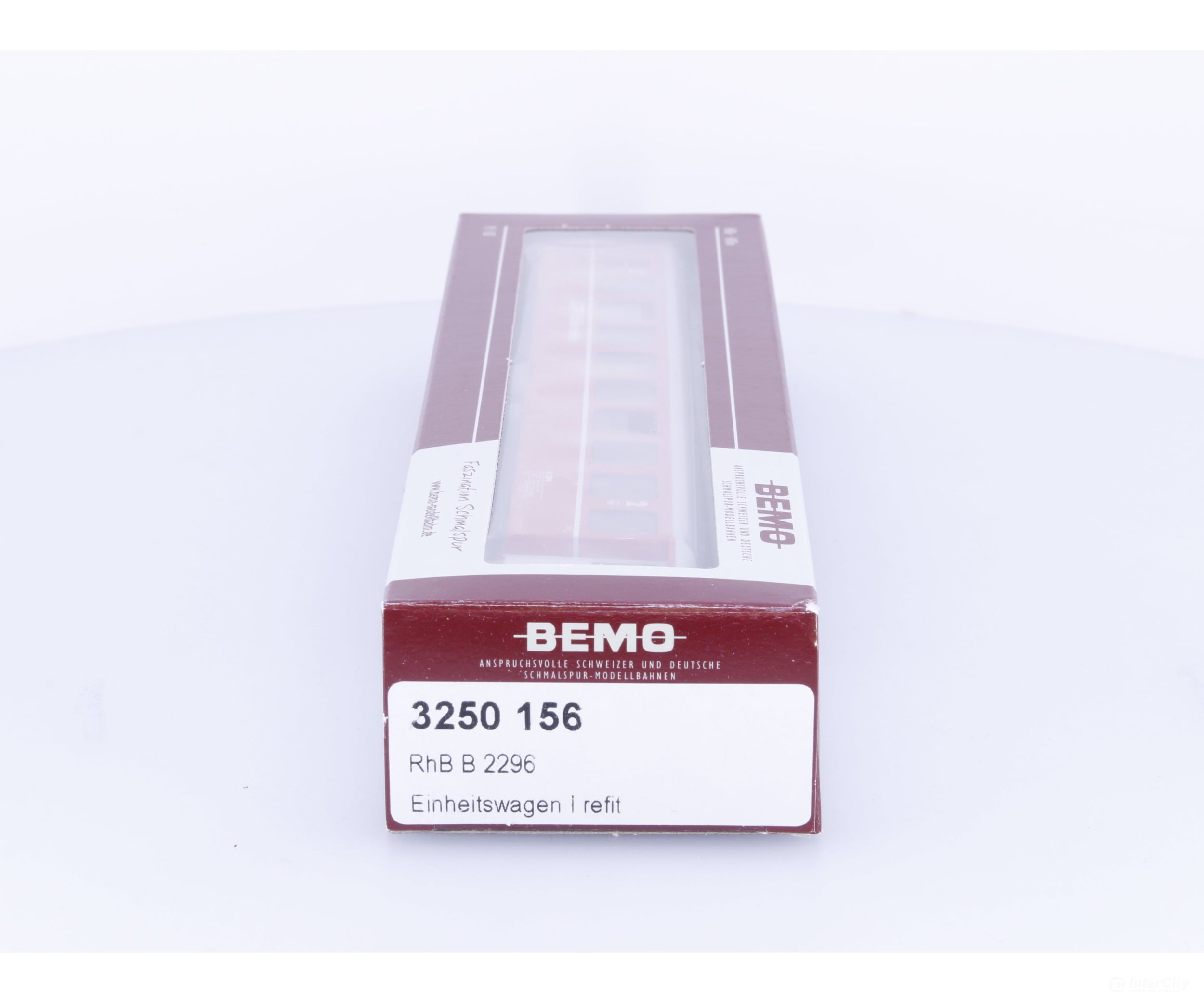 Bemo 3250156 HOm RhB 2nd Class Passenger Car Refit B2296 - European Passenger Cars