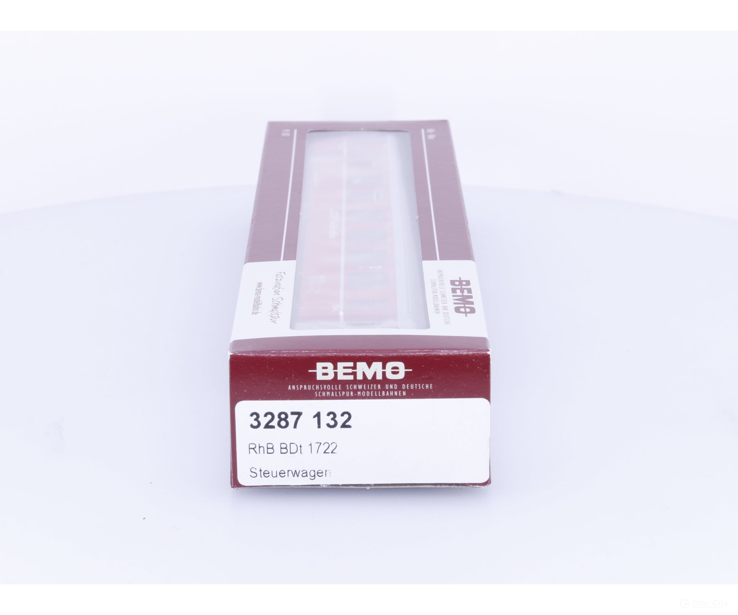Bemo 3287132 HOm RhB 2nd Class Cab Control Passenger Car BDt1722 - European Passenger Cars