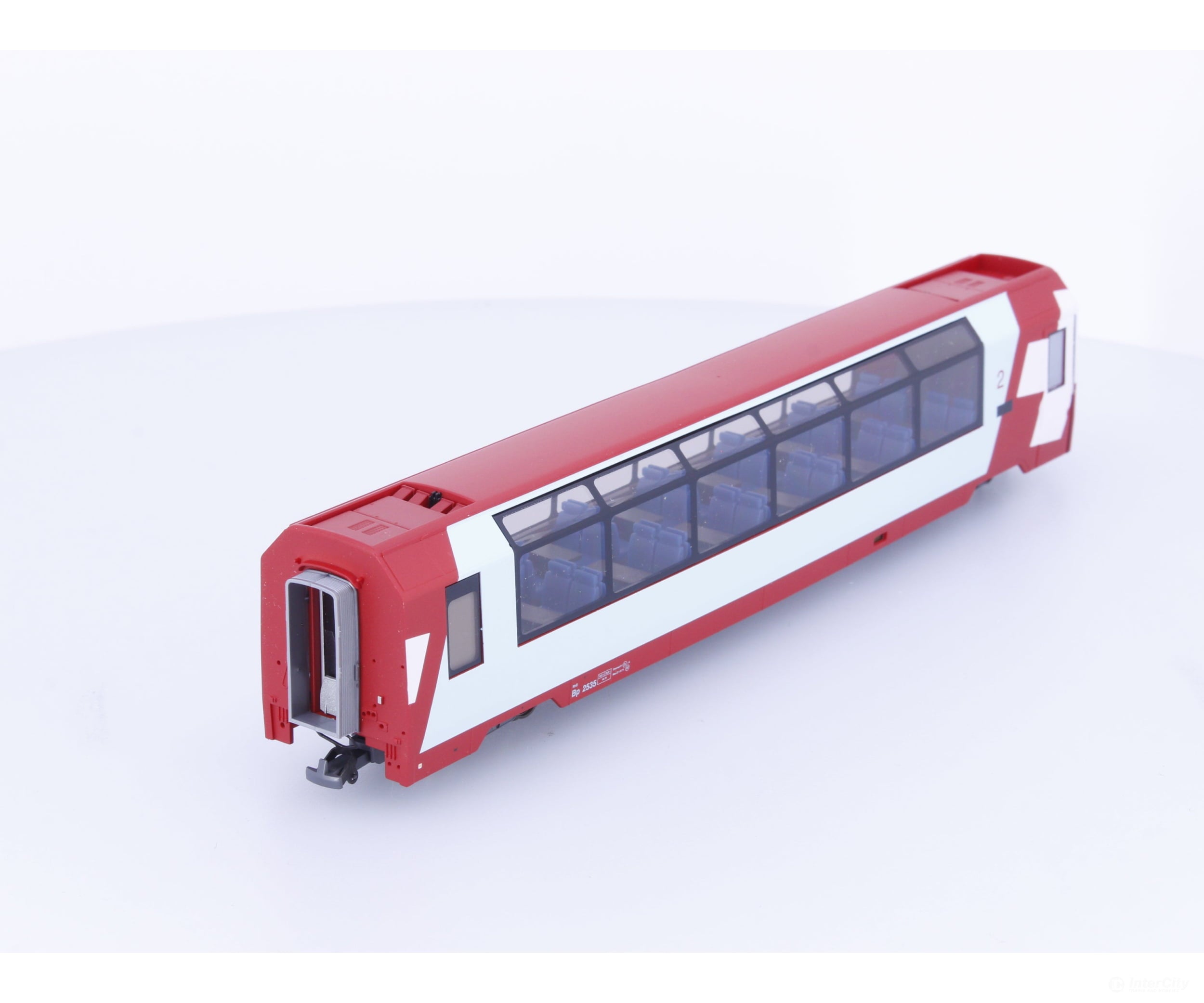 Bemo 3289125 HOm RhB 2nd Class Glacier Express Panoramawagen Bp2535 - European Passenger Cars