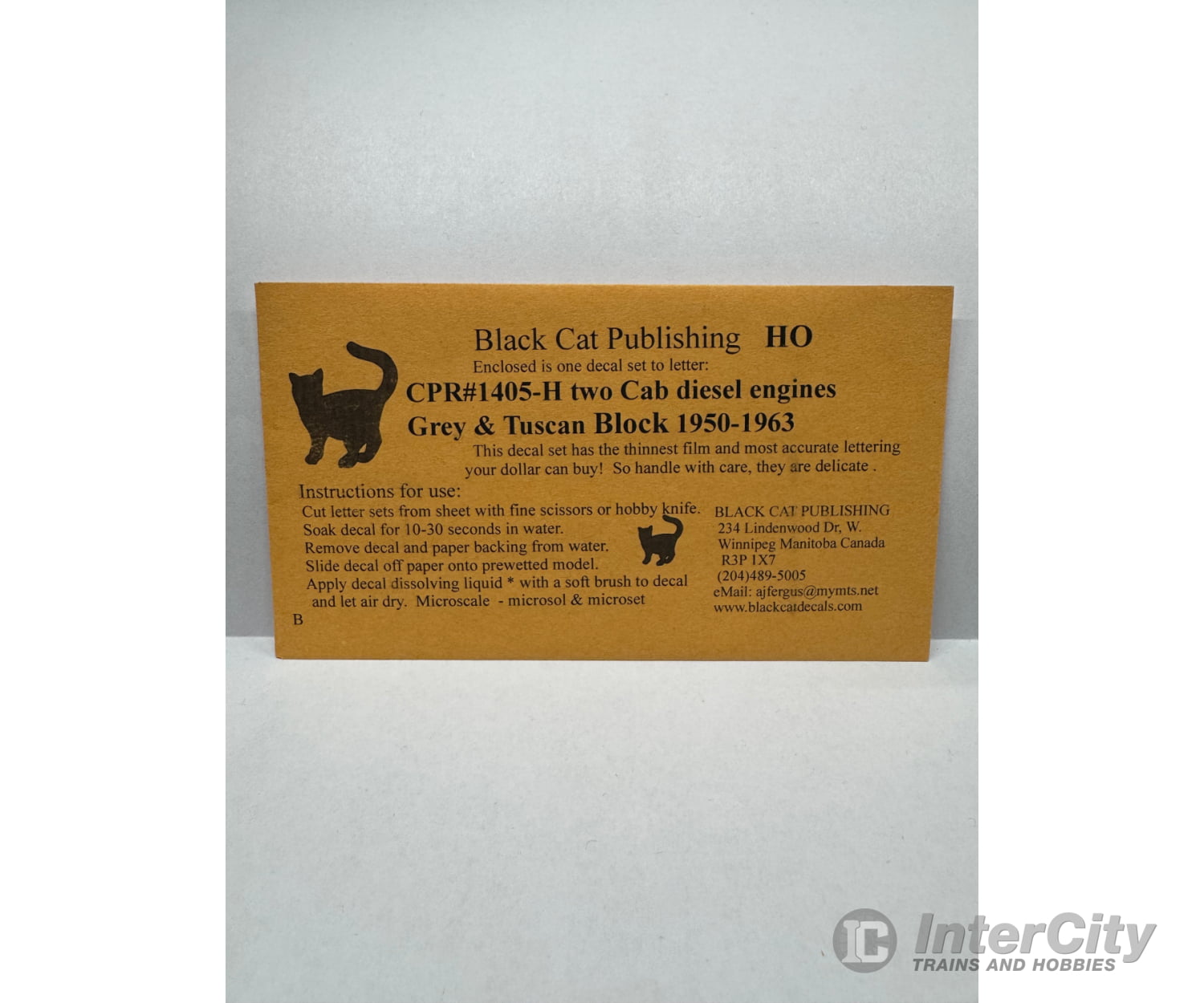 Black Cat Decals Cpr1405-H Ho Two Cab Diesel Engines Grey & Tuscan Block 1950-1963