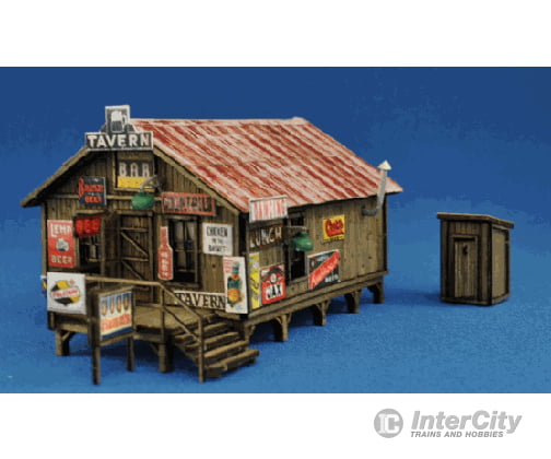 Blair Line 1003 Sams Roadhouse W/Outhouse -- Kit - Main Building: 1-1/2 X 2-3/8 3.8 6Cm Structures