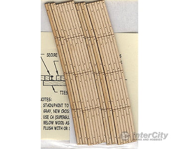 Blair Line 127 Laser-Cut Curved 2-Lane Wood Grade Crossing Pkg(2) -- 22 55.9Cm Radius Track