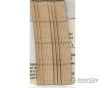 Blair Line 128 Laser-Cut Curved 2-Lane Wood Grade Crossing Pkg(2) -- 24 Radius Track Accessories
