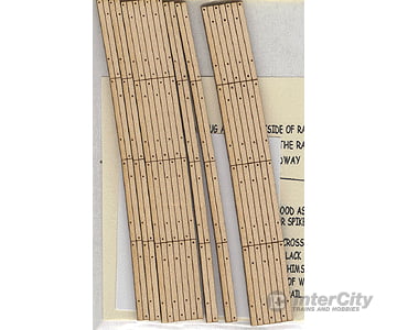 Blair Line 130 Laser-Cut Curved 2-Lane Wood Grade Crossing Pkg(2) -- 36 Radius Track Accessories