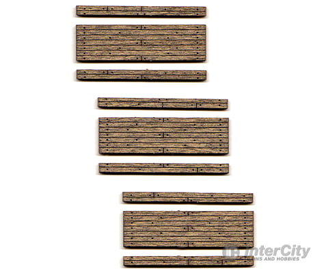 Blair Line 14 Weathered 1-Lane Wood Grade Crossing -- Kit Pkg(3) Track Accessories