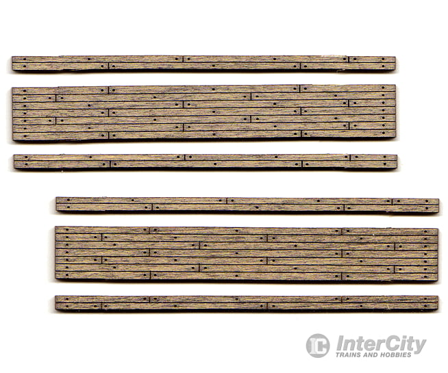 Blair Line 15 Weathered 2-Lane Wood Grade Crossing -- Kit Pkg(2) Track Accessories