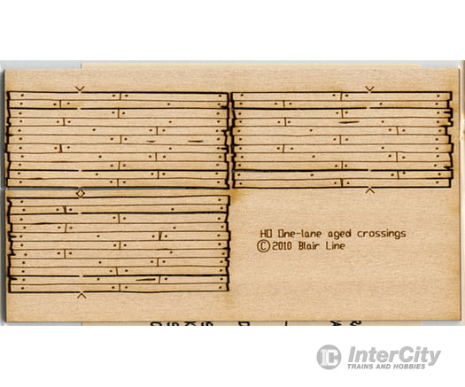 Blair Line 19 Wood Grade Crossing - Kit (Laser-Cut Wood) -- Rough-Cut One Lane Pkg(3) 29/32 Long