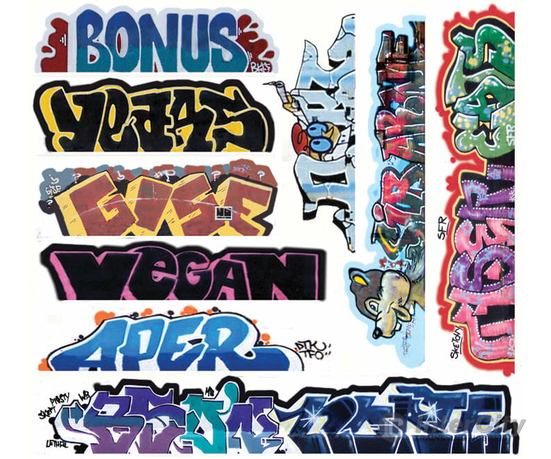 Blair Line 2262 Mega Set Modern Tagger Graffiti Decals -- #13 Pkg(10)
