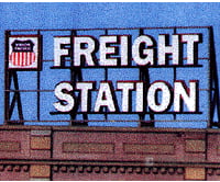 Blair Line 2503 Laser-Cut Wood Billboard Kits - Large For Ho S & O -- Freight Station W/30 Railroad