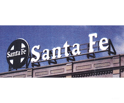 Blair Line 2511 Laser-Cut Wood Billboard Kits - Large For Ho S & O -- Santa Fe Round Herald Name (2