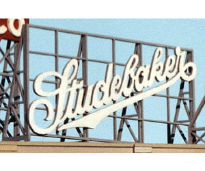 Blair Line 2513 Laser-Cut Wood Billboard Kits - Large For Ho S & O -- Studebaker 4.2 Wide X 2.25