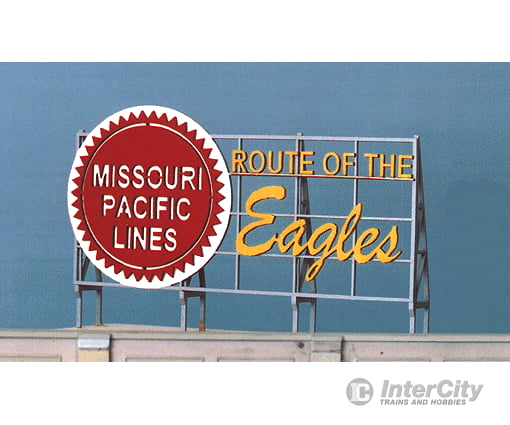 Blair Line 2530 Laser-Cut Wood Billboard Kits - Large For Ho S & O -- Missouri Pacific Lines Route