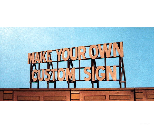 Blair Line 2550 Laser-Cut Wood Billboard Kits - Large For Ho S & O -- Do-It-Yourself Custom 4-3/4 X