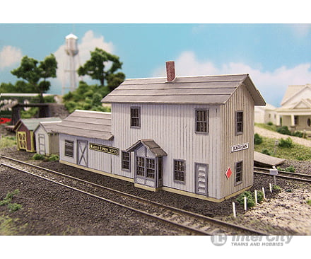 Blair Line 78 Blairstown 2-Story Depot -- Kit - 4-1/2 X 1-1/2 11.2 3.7Cm Structures