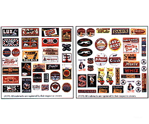 Blair Line 139 Storefront & Advertising Signs -- Porcelain Set #2 Scenery Details