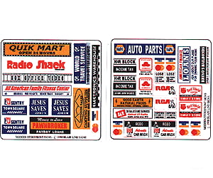 Blair Line 150 Storefront & Advertising Signs -- Modern (1975-1990S) Scenery Details