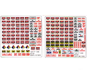 Blair Line 152 Storefront & Advertising Signs -- Safety Warning Misc. Scenery Details