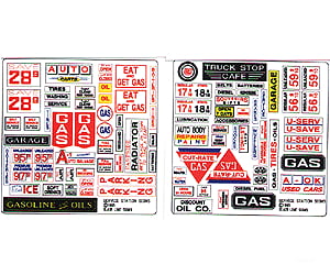 Blair Line 153 Storefront & Advertising Signs -- Service Station/Automotive Scenery Details