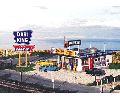 Blair Line 182 Dari-King Drive-In Restaurant -- Kit - 4 X 5 10 12.5Cm Structures