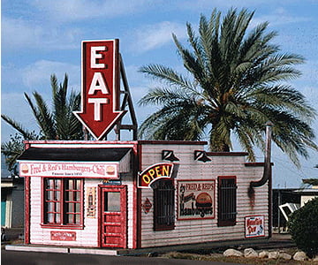 Blair Line 190 Fred & Reds Hamburgers -- Kit - 2 X 4-1/2 5 11.2Cm Structures