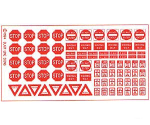Blair Line 3 Highway Signs -- Regulatory #2 1930-Present (Red White) Scenery Details