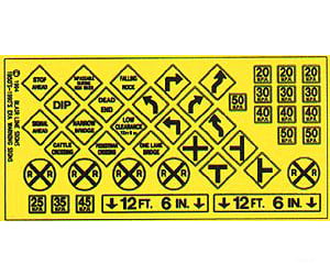 Blair Line 7 Highway Signs -- Warning #3 1948-Present (Black Yellow) Scenery Details