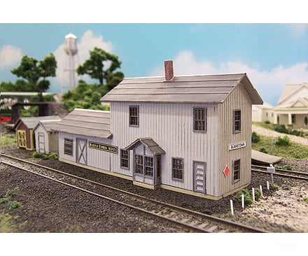 Blair Line 78 Blairstown 2-Story Depot -- Kit - 4-1/2 X 1-1/2 11.2 3.7Cm Structures