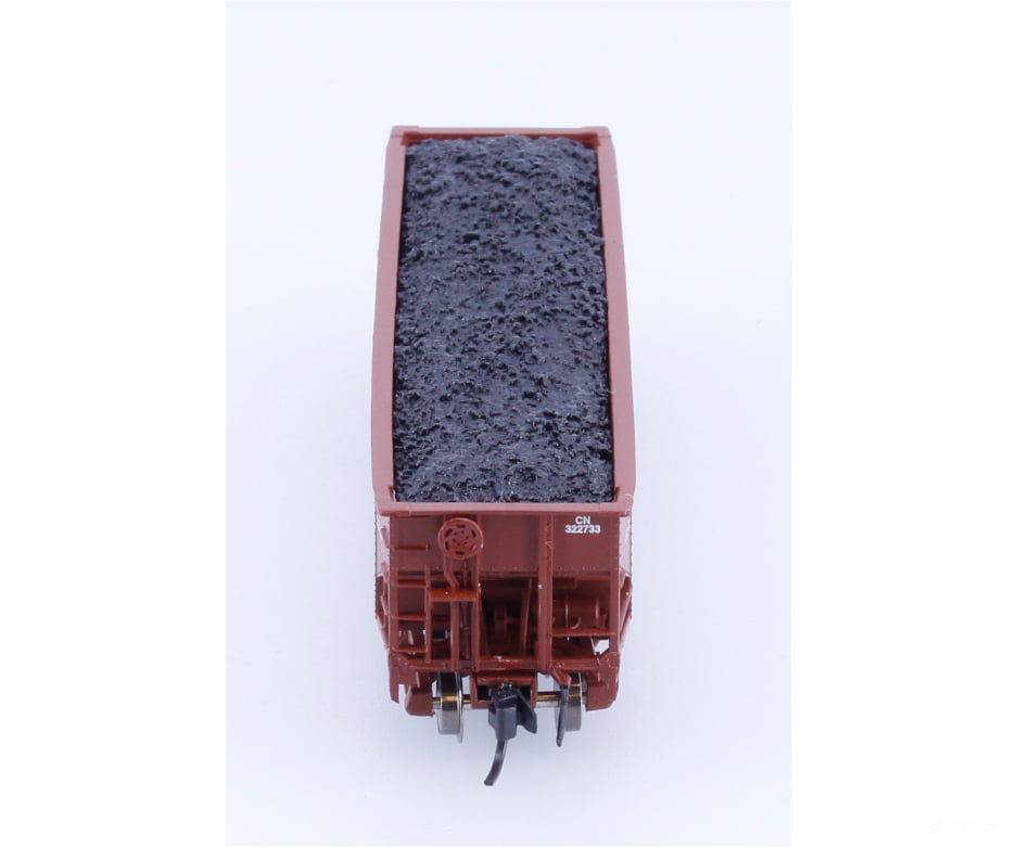 Bluford Shops 73933 N 3 Bay Offset Side Hopper w/Coal Load Canadian National (CN) 322733 - Freight Cars