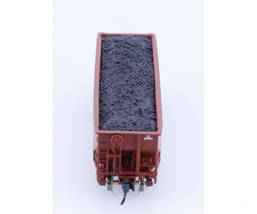 Bluford Shops 73933 N 3 Bay Offset Side Hopper w/Coal Load Canadian National (CN) 323241 - Freight Cars