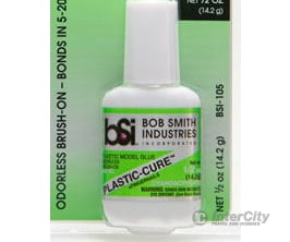 Bob Smith Glue 105 Plastic-Cure Brush On Gap Filling Ca (1/2 Oz.) Odorless Glues & Adhesives