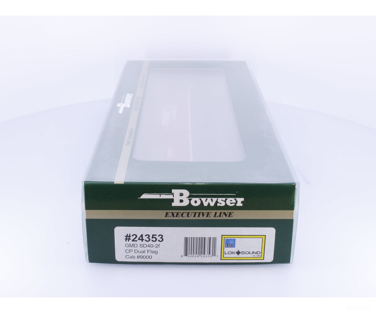 Bowser 24353 HO GMD SD40-2f Diesel Locomotive Dual Flag ESU Loksound Canadian Pacific (CP) 9000 DCC & Sound