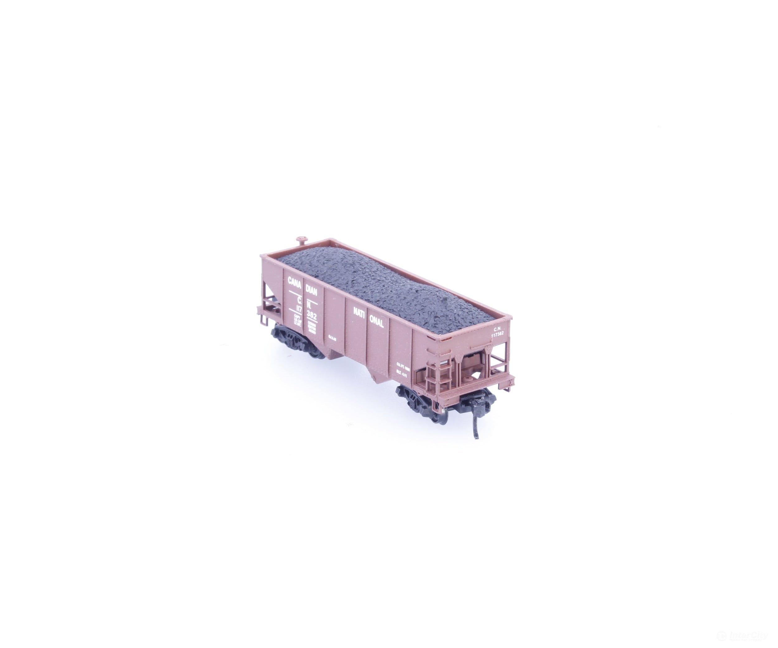 Bowser 37616 N GLA 2 Bay Hopper with Load #3 Canadian National (CN) 117382 - Freight Cars