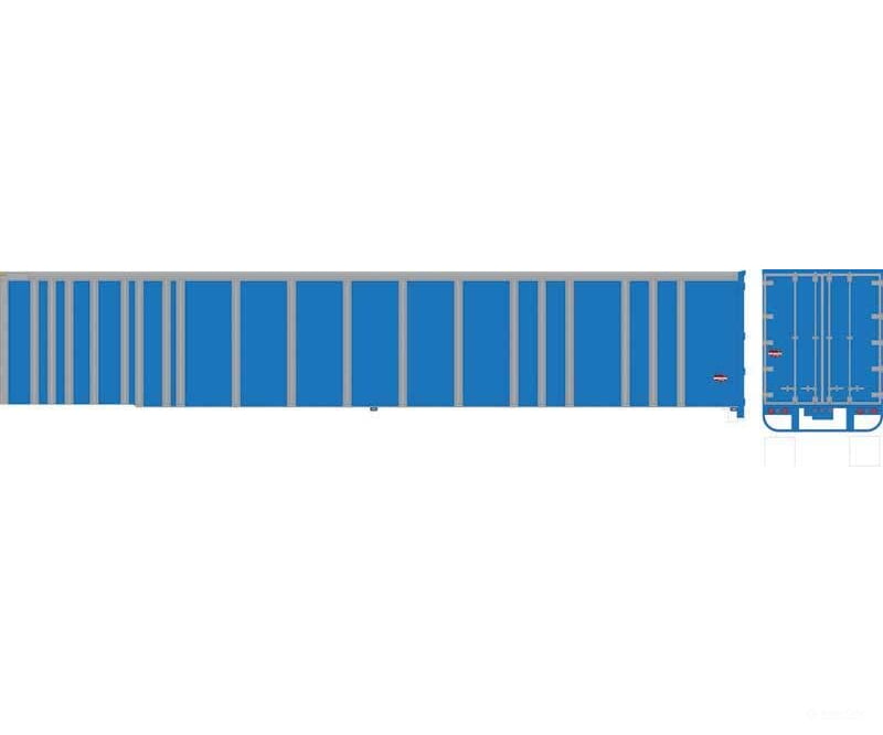 Bowser Manufacturing Co. HO 43429 53’ Platewall Highway Trailer - Assembled - Painted Unlettered (blue) Cars & Trucks