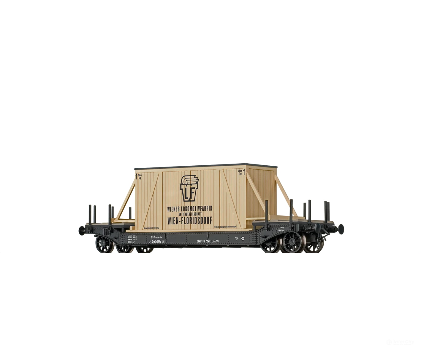 Brawa 47917 Ho Flat Car Ja ’Wiener Lokomotivfabrik’ Bbö European Freight Cars