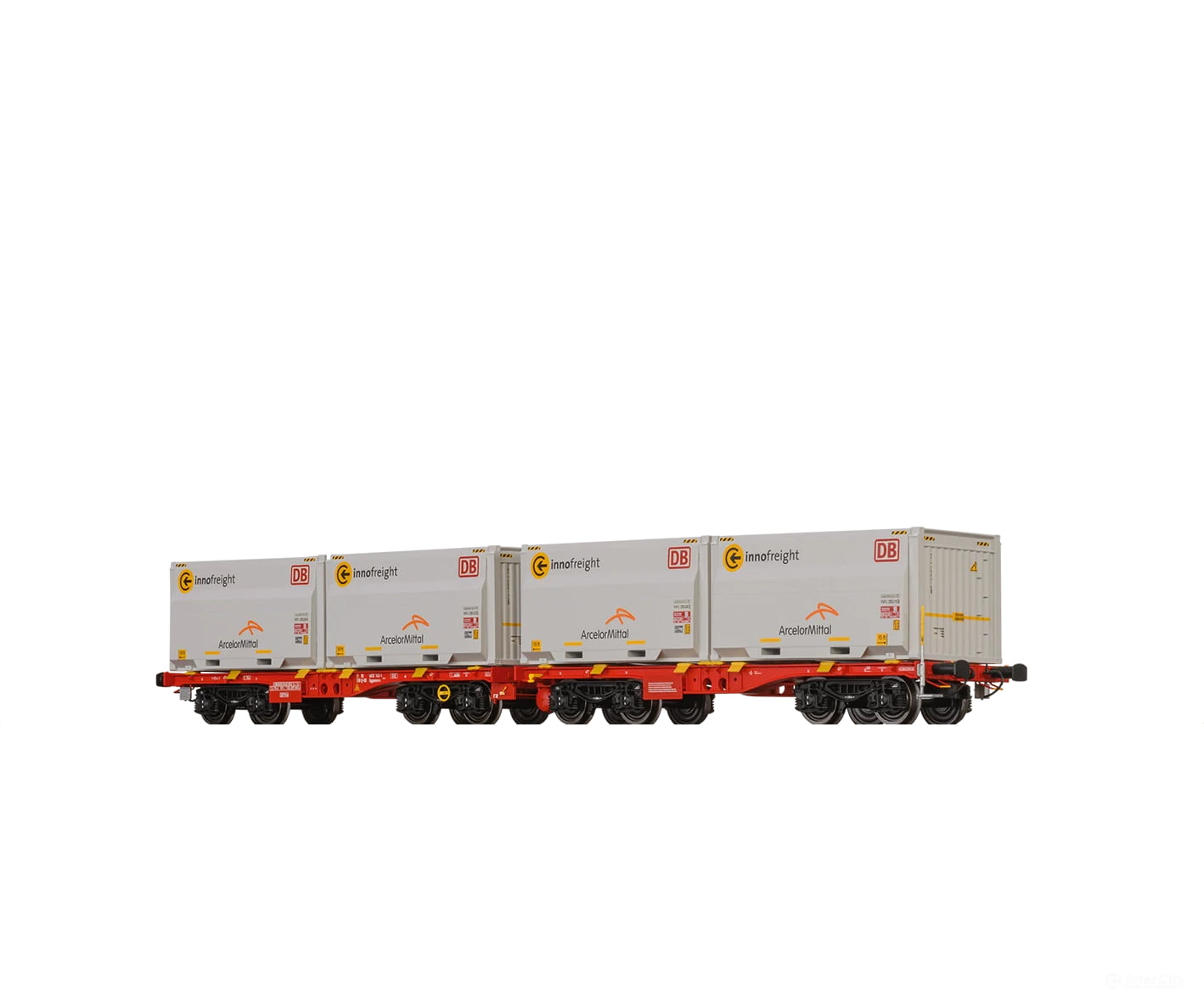 Brawa 51137 Ho Flat Car Sggmmrrs ’Arcelormittal’ Db Ag European Freight Cars