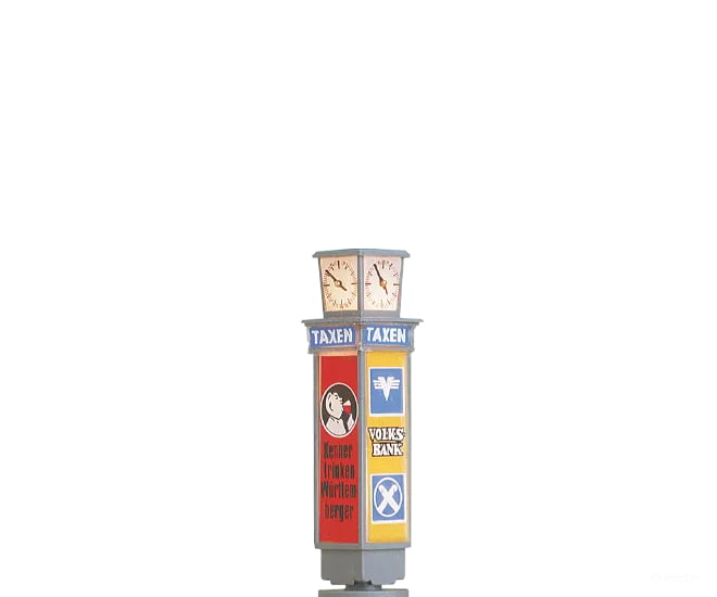 Brawa 5761 HO Advertising Column with Clock Lights & Electronics