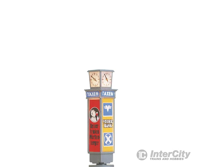 Brawa 5761 HO Advertising Column with Clock Lights & Electronics