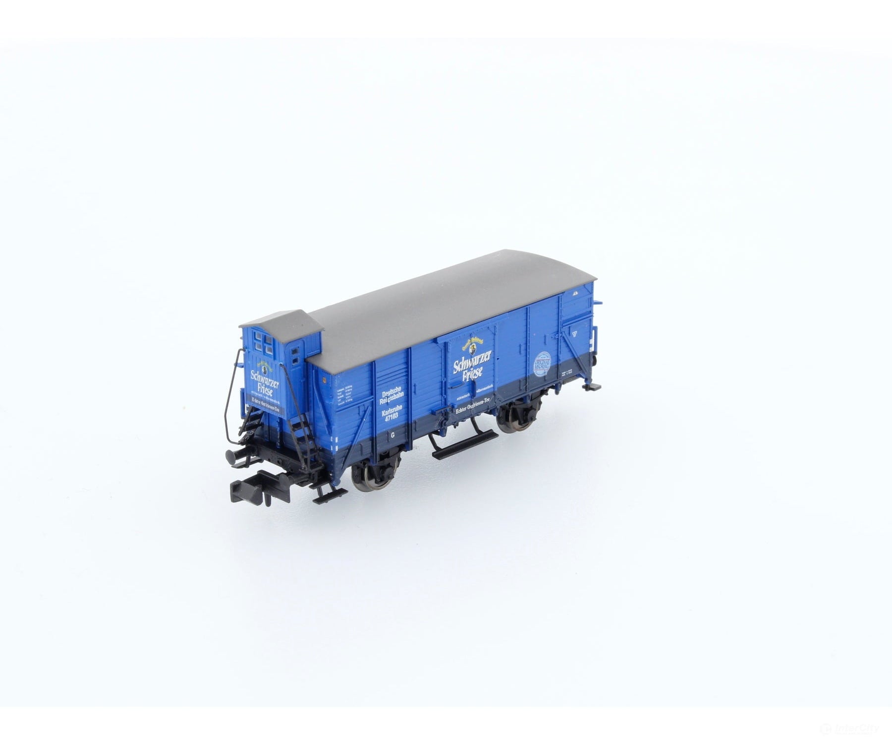 Brawa 67463 N Drg Covered Wagon W. Brake Cab ’Schwarzer Friese’ European Freight Cars