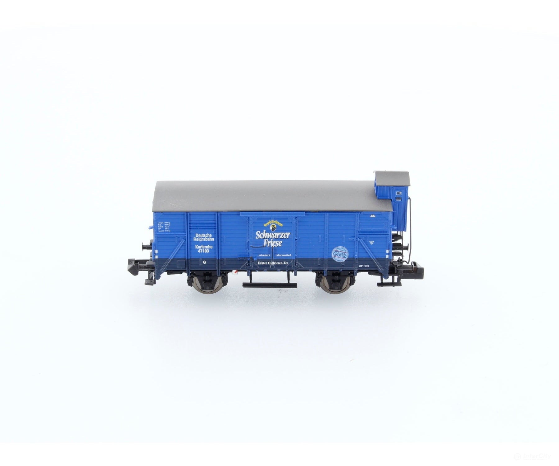 Brawa 67463 N Drg Covered Wagon W. Brake Cab ’Schwarzer Friese’ European Freight Cars