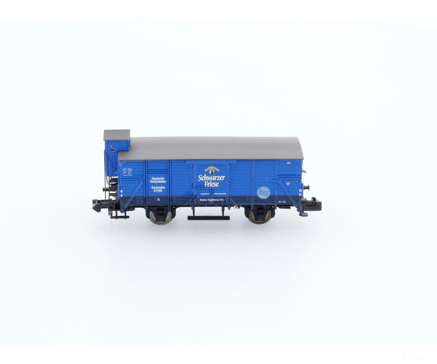 Brawa 67463 N Drg Covered Wagon W. Brake Cab ’Schwarzer Friese’ European Freight Cars