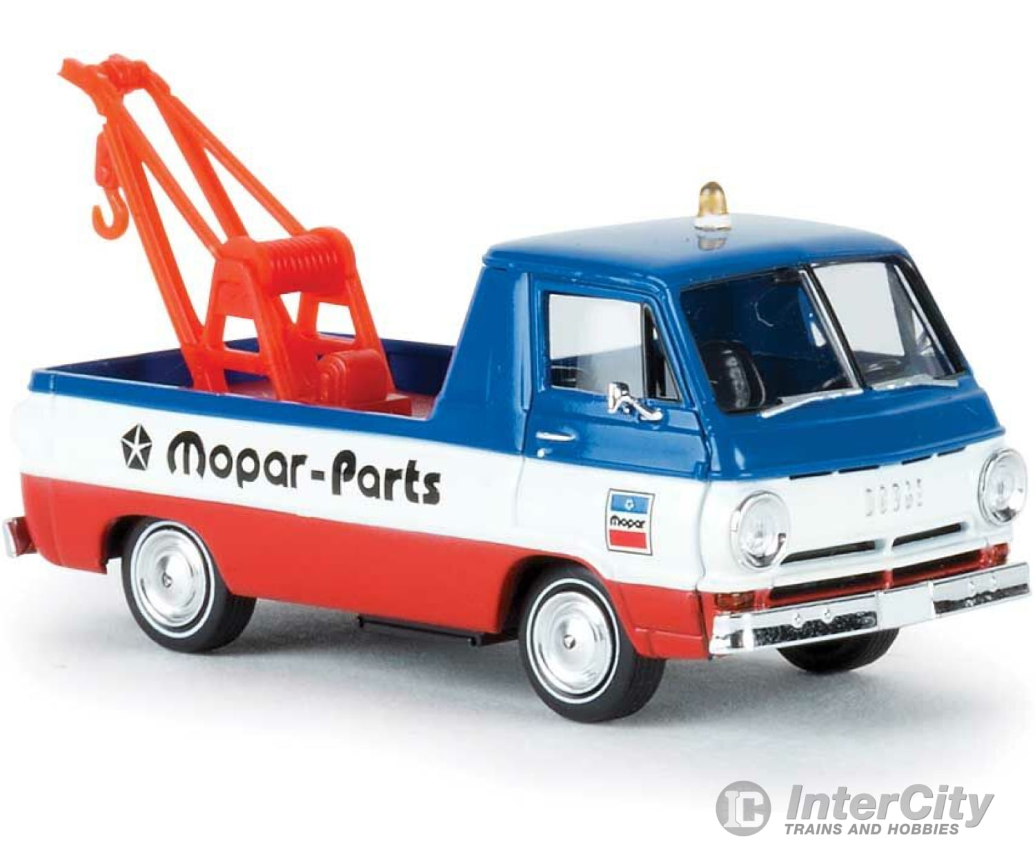 Brekina Ho 34345 1964 Dodge A 100 Tow Truck - Assembled -- Mopar Parts (Blue White Red) Cars &