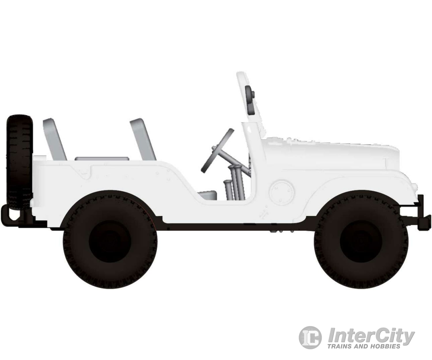 Brekina Ho 58902 1950S-1980S Jeep Universal Suv - Assembled -- White Cars & Trucks